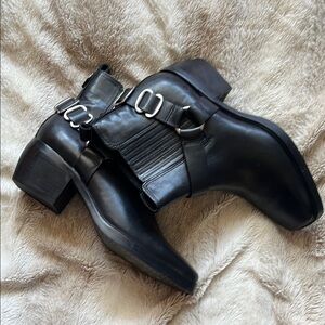 Sam Edelman Black Leather Ankle Boots